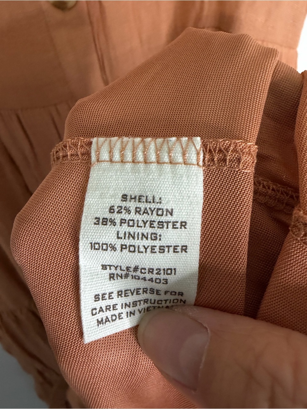 Blu Pepper Rust Orange Button Down Tiered Short Sleeve Midi Dress - Picture 4 of 4